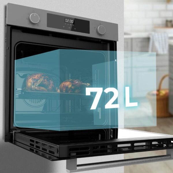 Imagen 7 Horno integrable Cecotec Bolero Hexa M226000 de 75L. Con 7 funciones, Steam Assist y acabado Glass Grey. Eficiencia energética A y potencia de 2800W.