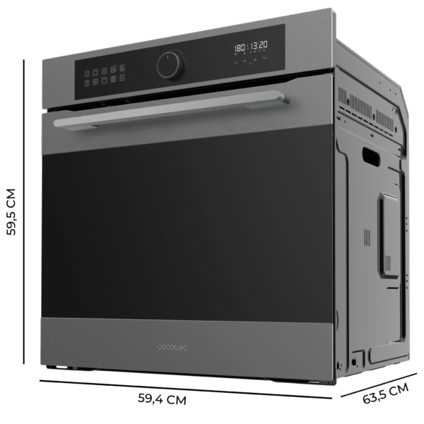 Imagen 3 Horno Cecotec Bolero Hexa AF316000 Matt A de 81L con 11 funciones, tecnología Airfryer Master, Pizza Master y limpieza Steam EasyClean. Eficiencia energética A.
