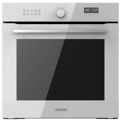Imagen 2 Horno integrable Cecotec Bolero Hexa AF316000 Glass White de 81L, clase A. Con 11 funciones, Airfryer Master, Pizza Master y limpieza Steam EasyClean.