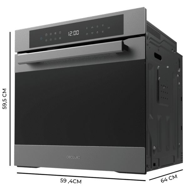 Imagen 3 Horno pirolítico Bolero Hexa P506000 Matt de 81L con 11 funciones, Airfryer Master y conectividad. Eficiencia A+ y diseño elegante en acabado mate de Cecotec.