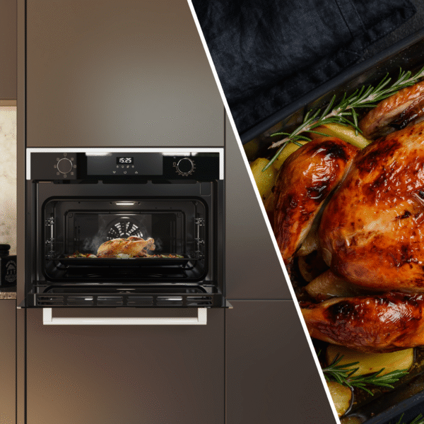 Imagen 7 Horno integrable Cecotec Bolero Hexa M224500 Edge A de 53L, 2600 W y 7 funciones con Steam Assist y Grill. Cocción precisa y eficiente en diseño compacto de 45 cm.