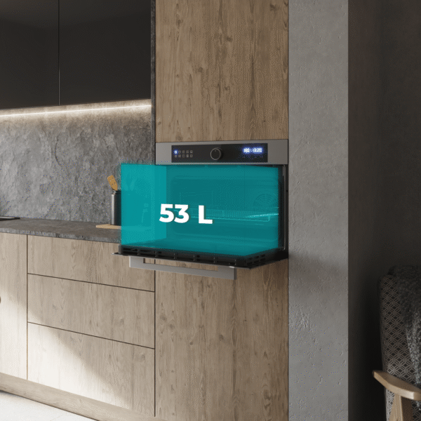 2826-Imagen-7 Imagen 7 Horno integrable Cecotec Bolero Hexa AF314500 Matt A de 53L con 11 funciones, tecnología Airfryer Master, Steam Assist y Pizza Master. Acabado mate y clase A.