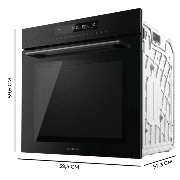 Imagen 7 Horno integrable Cecotec Bolero Hexa SM406000 de 75L, 13 funciones y clase A+. Incluye Steak Master y Pizza Master en acabado cristal negro de 2900 W.
