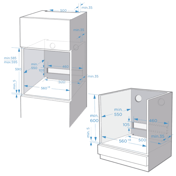 Imagen 8 Horno integrable Cecotec Bolero Hexa SM406000 de 75L, 13 funciones y clase A+. Incluye Steak Master y Pizza Master en acabado cristal negro de 2900 W.