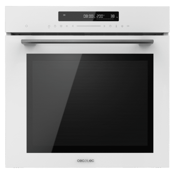 Imagen 4 Horno integrable Cecotec Bolero Hexa SM406000 de 75L, 13 funciones, Pizza Master y Steak Master. Clasificación energética A+ y diseño en cristal blanco.