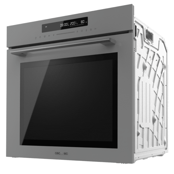 Imagen 6 Horno integrable Cecotec Bolero Hexa SM406000 Glass Grey A+ de 75 L. Con 13 funciones, Steak Master y Pizza Master. Potencia de 2900 W y eficiencia energética.