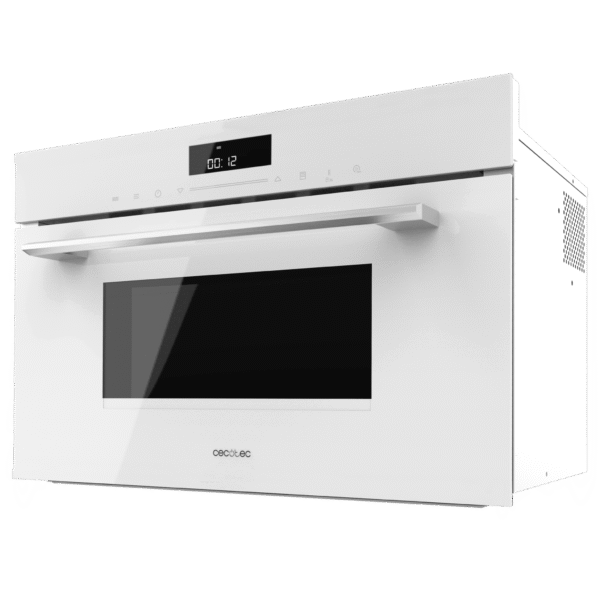 Imagen 4 Microondas integrable Bolero Hexa MW703800 Glass White de 34L con grill, defrost y menús automáticos. Diseño elegante en cristal blanco para tu cocina moderna.
