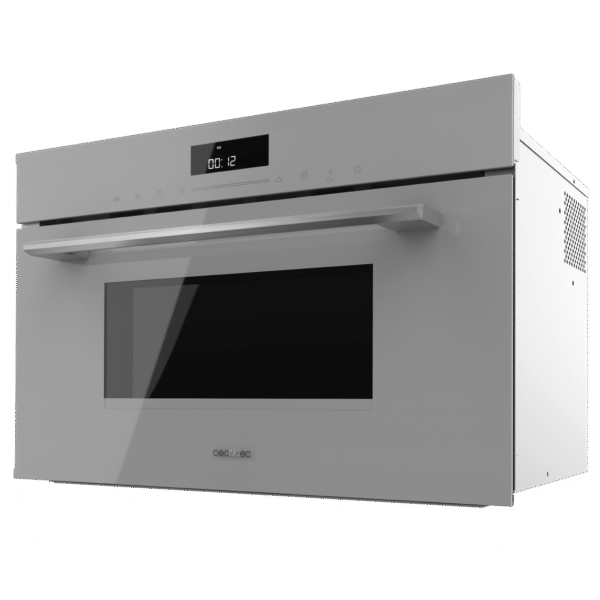 2840-Imagen-4 Imagen 4 Microondas integrable Cecotec Bolero Hexa MW703800 Glass Grey de 34L con grill, función Defrost y menús automáticos. Diseño elegante y sofisticado en cristal gris.