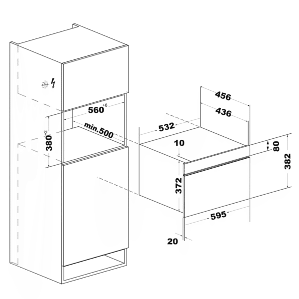 Imagen 5 Horno microondas integrable Bolero Hexa MWO703800 Line de 34L con grill, convección y menús automáticos. Cocina versátil y diseño elegante para tu hogar.