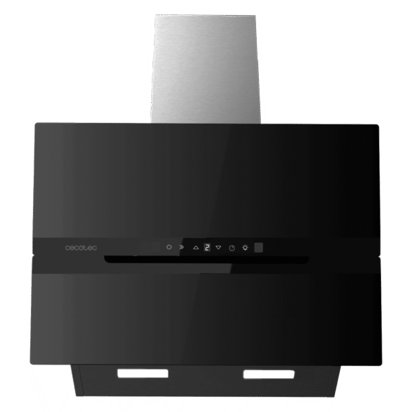Imagen 2 Campana decorativa Bolero Flux DT 608010 Glass Black A++ de 60cm, succión 800m3/h, control gestual, sensor de humos y máxima eficiencia energética clase A++.