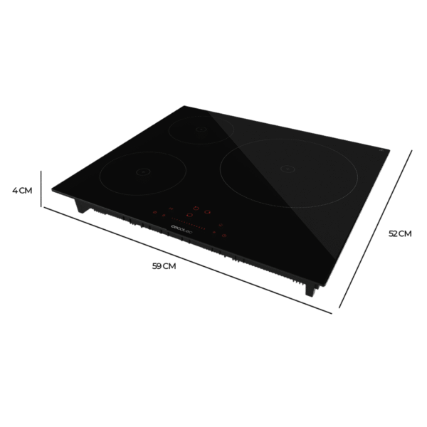 Imagen 3 Placa de inducción Bolero Squad I 3200 de Cecotec con 7200 W, 9 niveles de potencia, control slider invisible y función Booster para máxima eficiencia táctil.