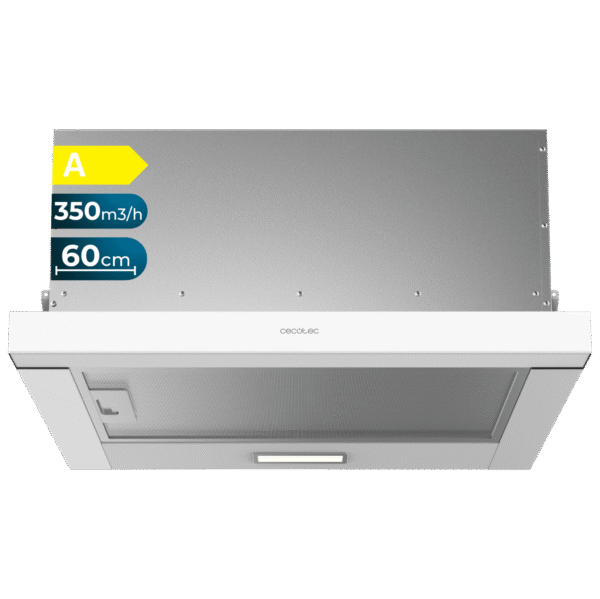 Campana extractora convencional Cecotec Bolero Flux CM 602200 White B de 60 cm en color blanco