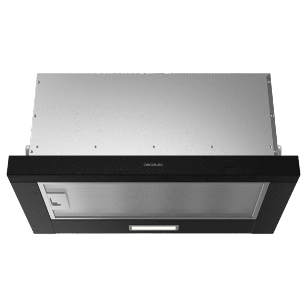 2860-Imagen-2 Imagen 2 Campana telescópica Bolero Flux TLM 603500 Black A de 60 cm. Eficiencia Clase A, motor de 70W y 350 m3/h de succión con elegante acabado en negro.