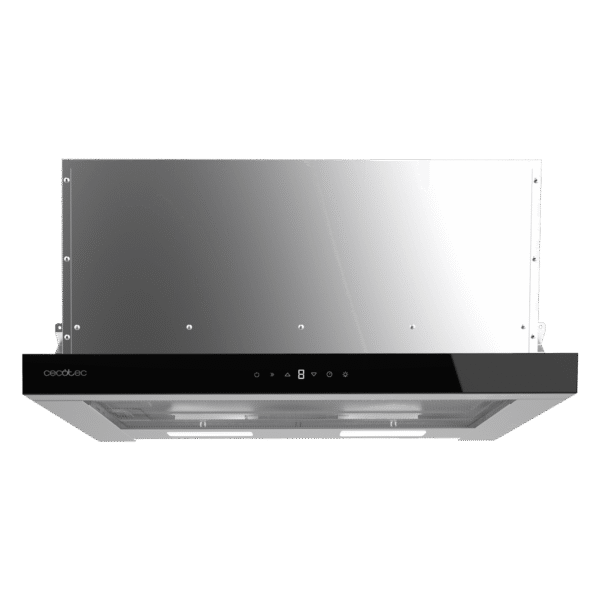 Imagen 2 Campana telescópica Cecotec Bolero Flux TLT 605500 Glass Black de 60 cm. Potencia de 550 m3/h, eficiencia A++, motor de 75W y control gestual Hand Movement.