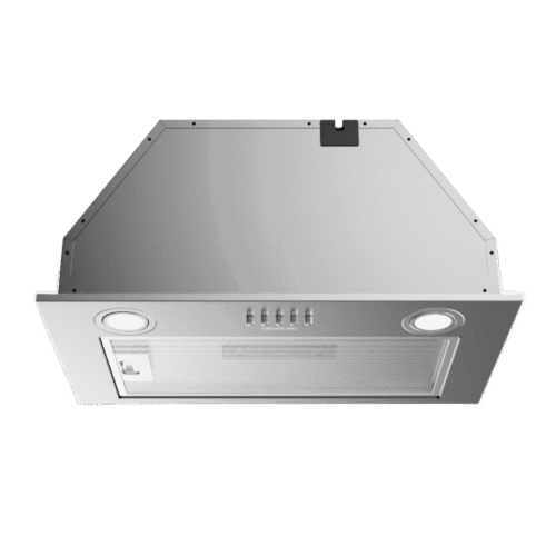 Imagen 2 Campana integral Cecotec de 52 cm con 350 m3/h de succión, motor de 70 W y acabado inox. Eficiencia clase B y filtros de carbono para una cocina sin humos.