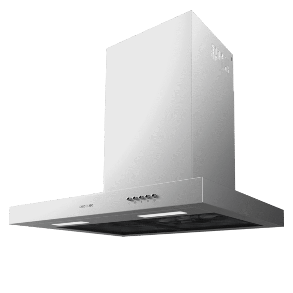 Imagen 3 Campana extractora Cecotec Bolero Flux TM 606500 Inox A de 60 cm. Potencia de succión de 650 m3/h, motor de 165W, eficiencia clase A y diseño elegante en acero.