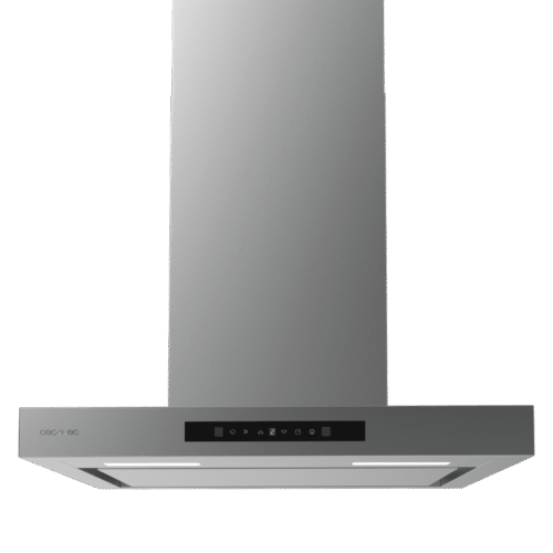 Imagen 2 Campana extractora de 60cm Bolero Flux TT 608000 con 800 m³/h, eficiencia A++, motor de 220W, control gestual, sensor de humo y acabado en cristal negro e inox.