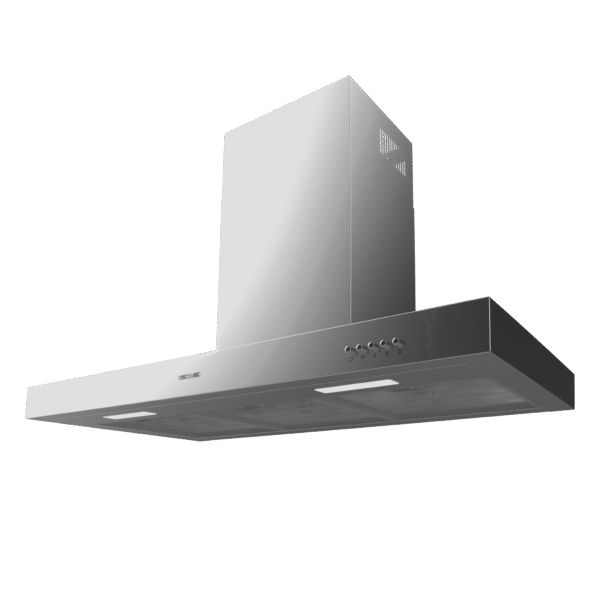 Imagen 3 Campana extractora Cecotec Bolero Flux TM 906500 Inox A de 90 cm. Succión de 650 m3/h, eficiencia energética clase A y acabado en acero inoxidable duradero.