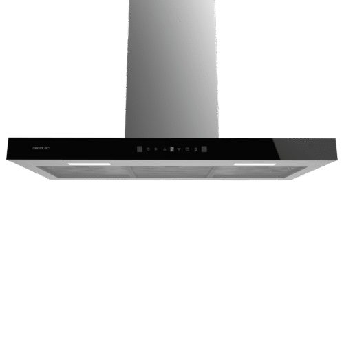 Imagen 2 Campana extractora de 90 cm Bolero Flux TT 905500. Succión 550 m3/h, eficiencia A++, control gestual y sensor de humos. Elegante acabado en vidrio negro.
