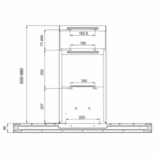 Imagen 5 Campana T Bolero Flux TT 905500 Glass White de 90 cm con succión de 550 m3/h, motor de 70W, eficiencia A++, sensor de humo y control por gestos en cristal blanco.