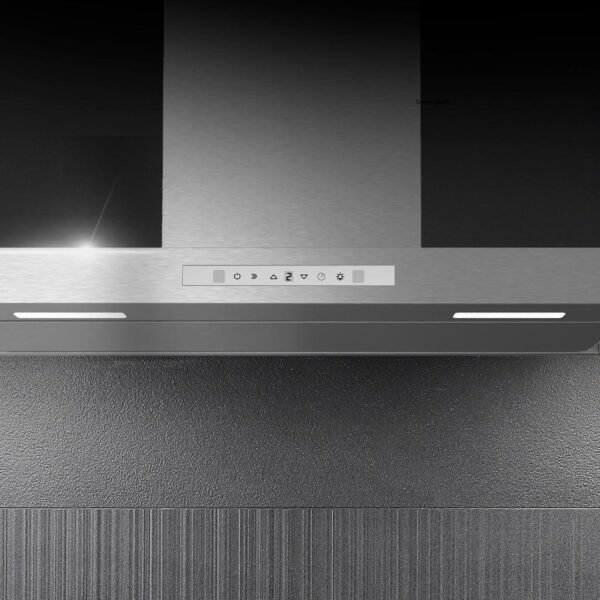 Imagen 6 Campana T Bolero Flux TT 908000 Slim Glass White A++ de 90 cm. Succión de 800 m3/h, motor de 220W, control gestual y sensor de humos para una cocina impecable.