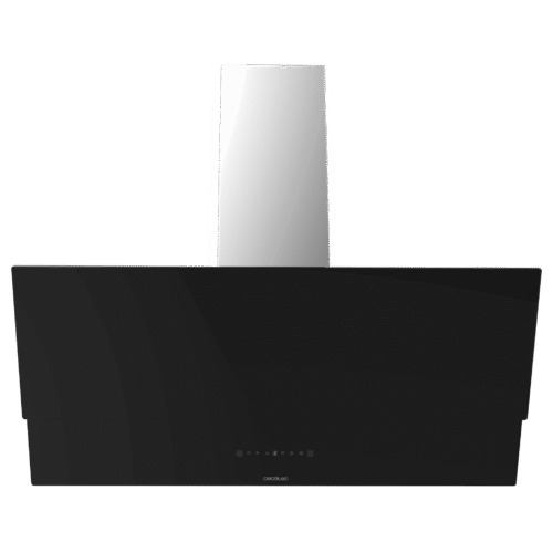 2899-Imagen-2 Imagen 2 Campana decorativa Cecotec Bolero Flux DT 908001 Glass Black de 90 cm. Succión de 800 m3/h, eficiencia A++, control gestual y sensor de humos avanzado.