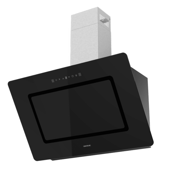 Imagen 4 Campana decorativa Bolero Flux DT 908002 de 90 cm con succión de 800 m³/h y eficiencia A++. Incluye Hand Movement Control, sensor de humos y acabado cristal negro.