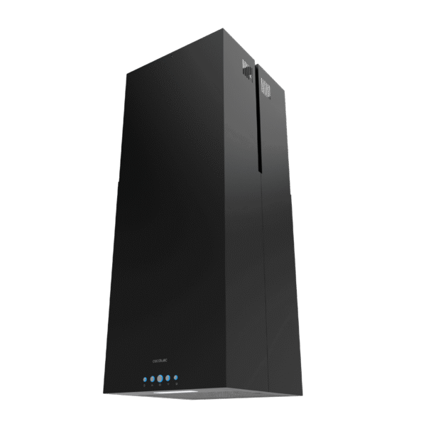 Imagen 4 Campana de isla Bolero Flux ICT 388000 Black con 800 m3/h de succión, eficiencia A++, motor de 220W y sensor de humos. Diseño elegante en color negro de 38 cm.