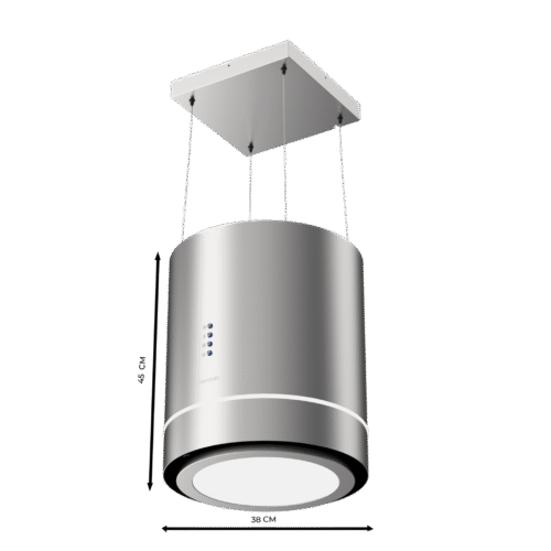 Imagen 2 Campana colgante Bolero Flux CRE 448000 Inox A++ de 44 cm. Potencia de succión de 800 m³/h, motor de 220W y sensor de humos para una cocina libre de olores.