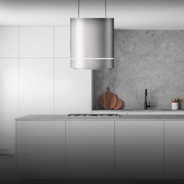 Imagen 5 Campana colgante Bolero Flux CRE 448000 Inox A++ de 44 cm. Potencia de succión de 800 m³/h, motor de 220W y sensor de humos para una cocina libre de olores.