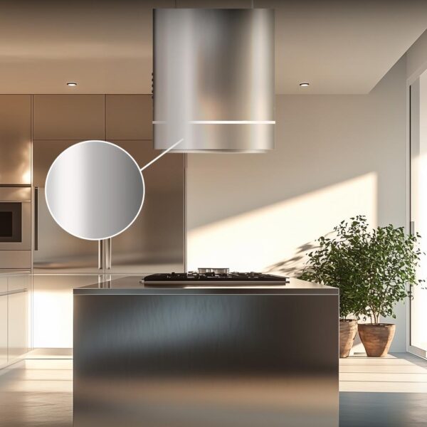 Imagen 6 Campana colgante Bolero Flux CRE 448000 Inox A++ de 44 cm. Potencia de succión de 800 m³/h, motor de 220W y sensor de humos para una cocina libre de olores.