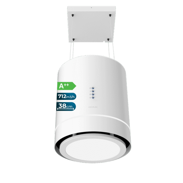 Campana extractora convencional Cecotec Bolero Flux CM 602200 White B de 60 cm en color blanco