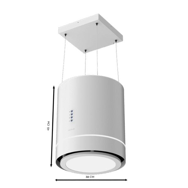Imagen 2 Campana colgante Bolero Flux CRE 448000 White A++ de 44 cm. Potencia de succión 800 m3/h, motor 220W, sensor de humos y diseño exclusivo en acabado blanco.
