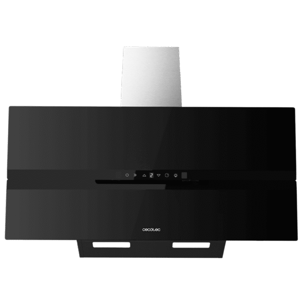 Imagen 3 Campana decorativa de 90 cm con 800 m3/h de succión, eficiencia A++, control gestual, Smoke Sensor y acabado en vidrio negro mate. Máxima potencia y diseño.