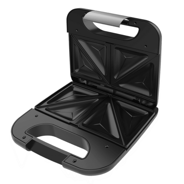 Imagen 3 Sandwichera 3 en 1 de 800 W con placas intercambiables. Tuesta sándwiches, gofres y grill. Revestimiento antiadherente RockStone y acabados en acero inoxidable.