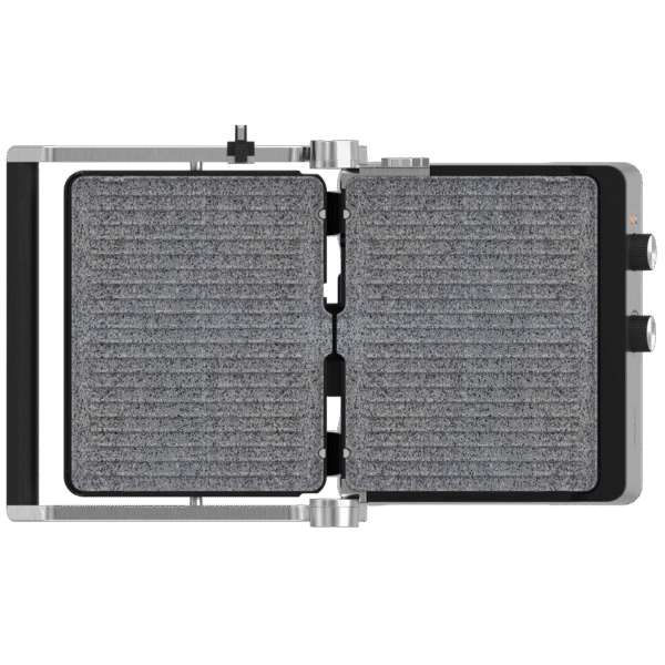 Imagen 4 Parrilla eléctrica Rock'nGrill Blaze de 2400 W con placas extraíbles RockStone, apertura 180º y control de temperatura y tiempo para un cocinado preciso.