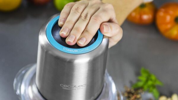 Imagen 6 Picadora eléctrica TitanGlass 1000 de 400 W con cuchillas de titanio y bol de vidrio de 1L. Tritura, pulveriza y pica hielo con sistema ControlSpeed.