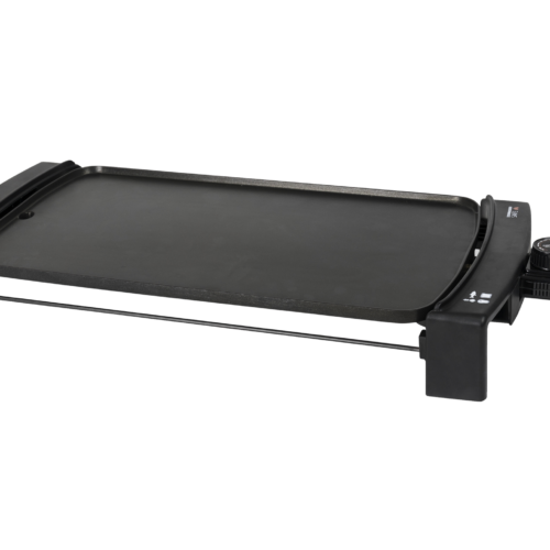 Imagen 2 Plancha de asar de gran potencia y revestimiento antiadherente Daikin. Cuenta con temperatura ajustable, bandeja recogegrasas y es apta para lavavajillas.