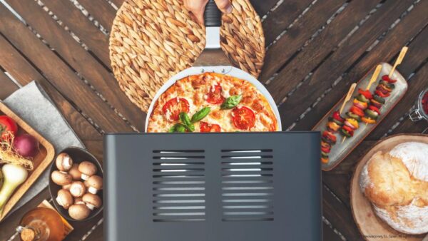 Imagen 4 Horno de asado de alta temperatura hasta 850 ºC con 2200 W. Incluye parrilla de hierro fundido y piedra para pizzas. Ideal para sellado perfecto de carne.