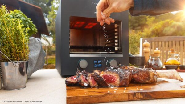 Imagen 7 Horno de asado de alta temperatura hasta 850 ºC con 2200 W. Incluye parrilla de hierro fundido y piedra para pizzas. Ideal para sellado perfecto de carne.