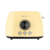 Imagen 3 Tostadora digital retro amarilla de 800 W con 2 ranuras extraanchas. Cuenta con pantalla LCD, cuenta atrás, 3 funciones y soporte superior para panecillos.