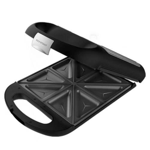 3111-Imagen-2 Imagen 2 Sandwichera Rock'nToast Family de 1500 W con capacidad para 4 sándwiches. Acabados en acero inoxidable y revestimiento antiadherente para un tostado perfecto.