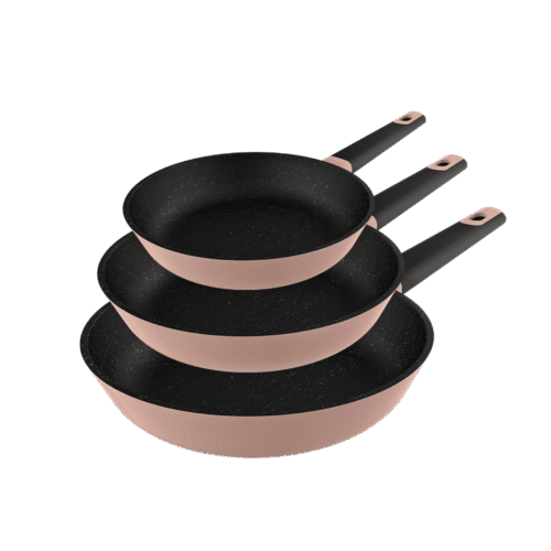 Vista frontal del Set de 6 cuchillos Cecotec Swiss Chef color negro con hojas de acero inoxidable y revestimiento cerámico en su caja original