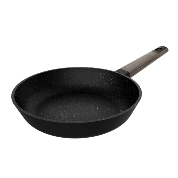 Vista frontal del Set de 6 cuchillos Cecotec Swiss Chef color negro con hojas de acero inoxidable y revestimiento cerámico en su caja original