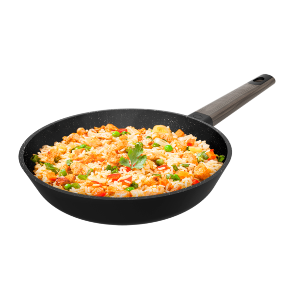 Imagen 2 Sartén de 24 cm en aluminio fundido indeformable con revestimiento antiadherente de alta calidad. Apta para lavavajillas y todo tipo de cocinas, incluida inducción.