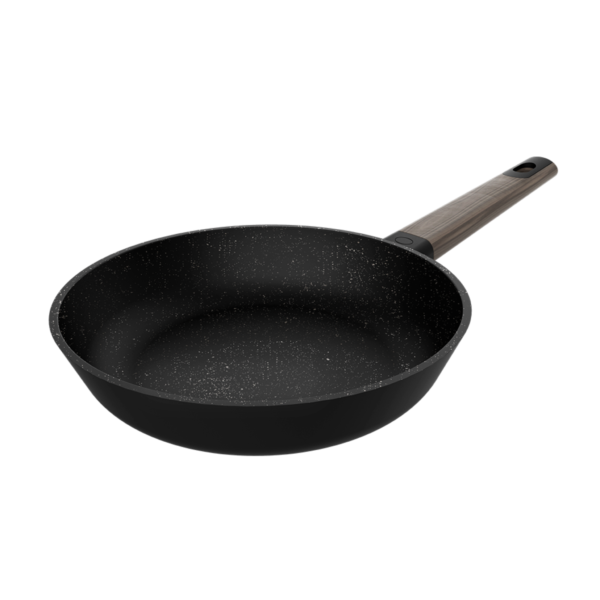 Vista frontal del Set de 6 cuchillos Cecotec Swiss Chef color negro con hojas de acero inoxidable y revestimiento cerámico en su caja original