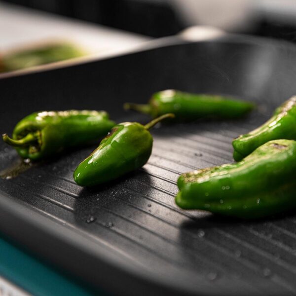 Imagen 7 Grill de 28 cm en aluminio forjado con antiadherente Teflon Platinum Plus. Fondo Full Induction apto para todo tipo de cocinas, lavavajillas y libre de PFOA.