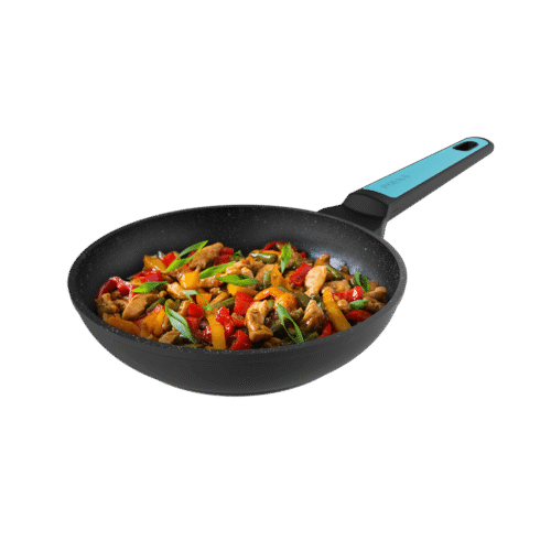 Imagen 2 Sartén Polka Platinum de 22 cm fabricada en aluminio forjado. Revestimiento Teflon Platinum Plus antiadherente de alta calidad. Apta para todas las cocinas.