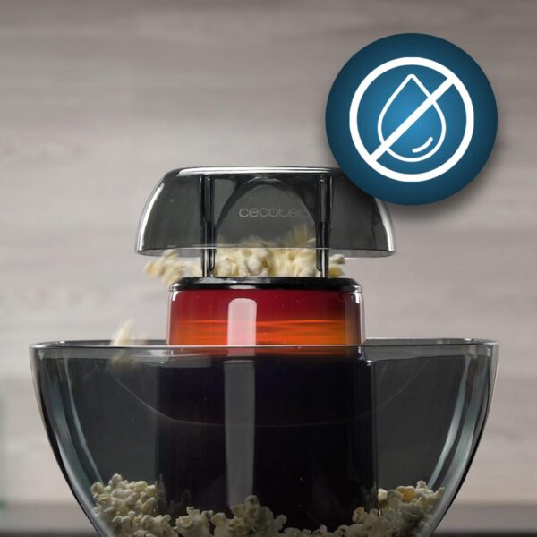Imagen 4 Palomitero Fun&Taste P'Corn Easy de 1200 W. Sistema de cocción por aire caliente sin aceite, tazón extraíble y diseño compacto para aperitivos saludables.