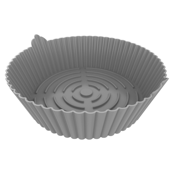 Imagen 2 Pack de 3 moldes de silicona para freidoras de aire de 5 a 8 litros. Accesorios BPA Free con diseño de circulación de aire y fácil limpieza para cocina saludable.